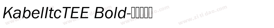 KabelItcTEE Bold字体转换